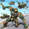 Army bus robot car game